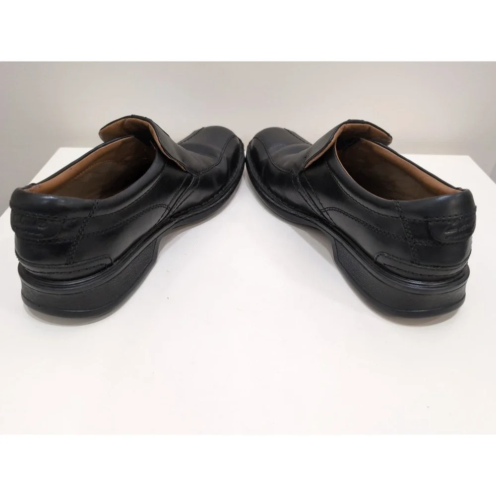 Clarks Collection Men's Escalade Step Loafer Black Leather Shoes 9M US
